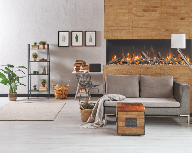 Amantii Smart 72" 3 sided glass electric fireplace Built-in only