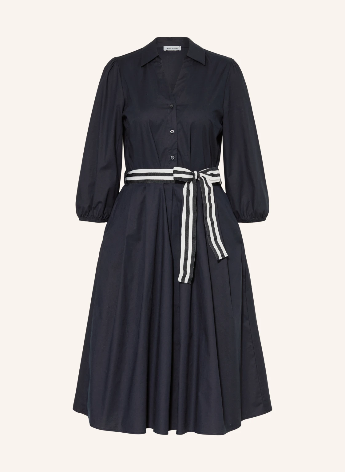 MORE & MORE Hemdblusenkleid mit 3/4-Arm