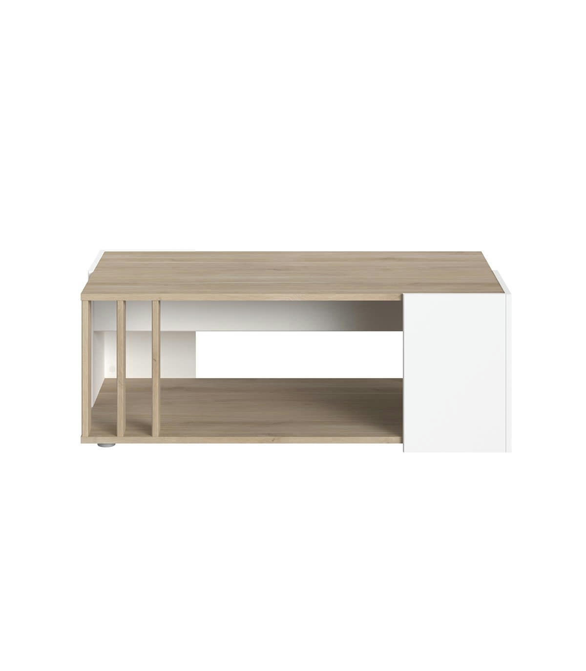 SHADE - Table basse effet bois et blanc - L119 x H43 cm