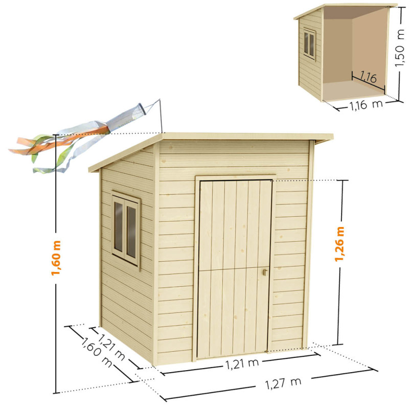 Cabane pour enfant Santa Monica 1,28 x 1,58 x 1,58 m SOULET
