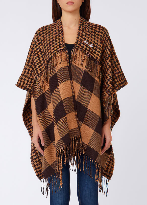 Poncho jacquard