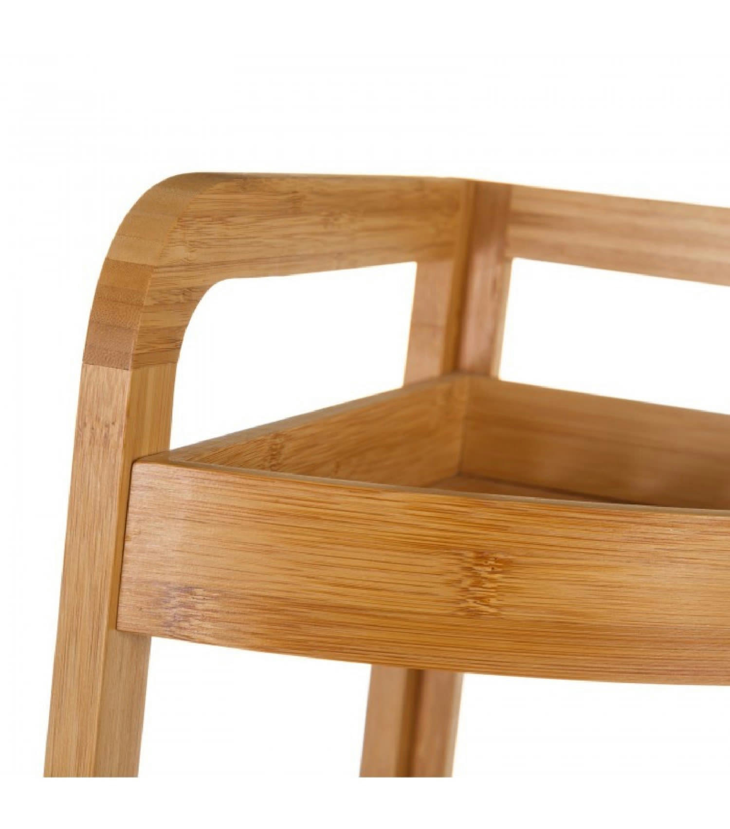 BAMBOU - Étagère d'angle pour WC ou salle de bain en bambou