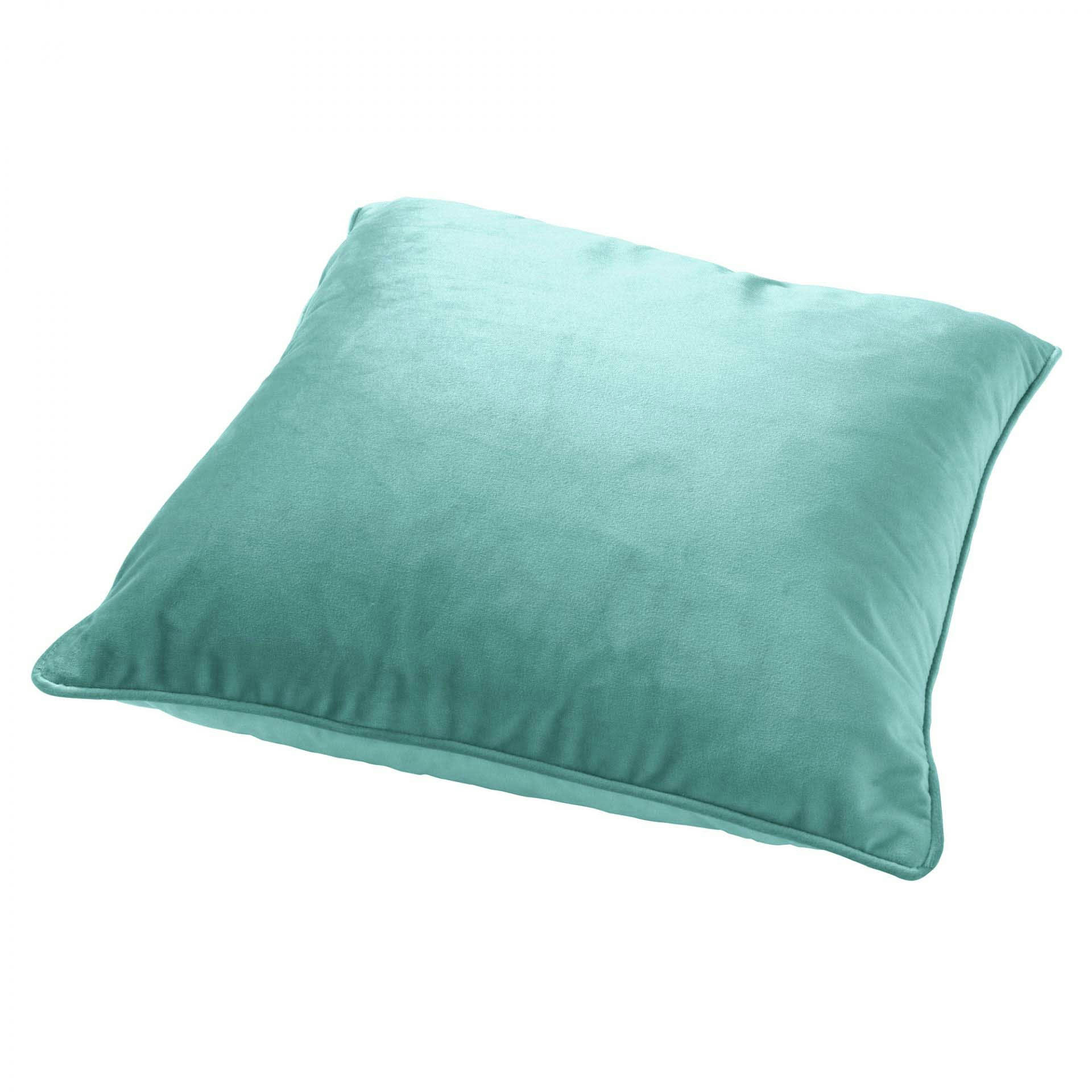 - Coussin - bleu en velours 60x60 cm uni