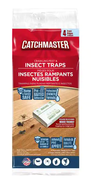 Catchmaster Spider & Insect Glue Traps, Non-Toxic, 4-pk