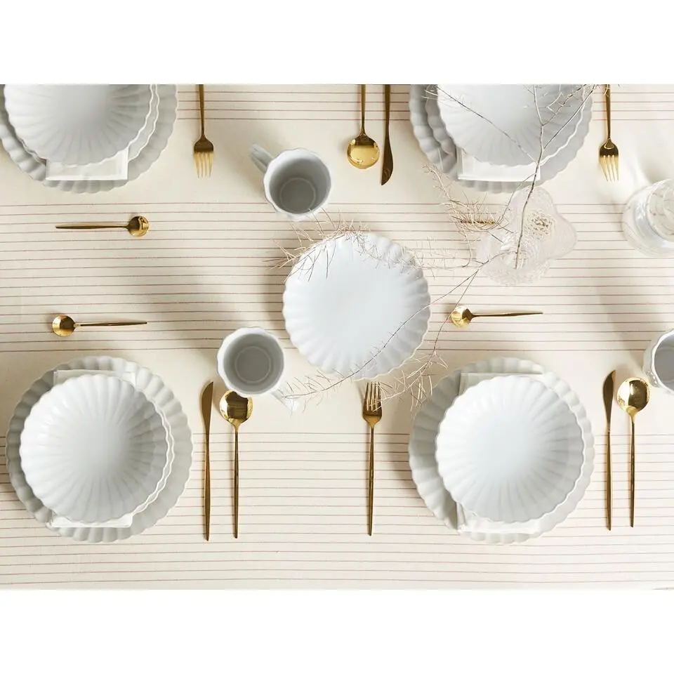 NETTLE - Servies set van 16 - Gebroken wit - Steengoed