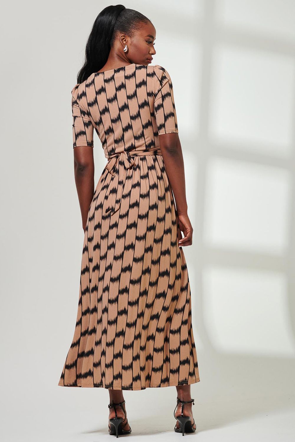 Jolie Moi Karmie Jersey Pleated Maxi Dress