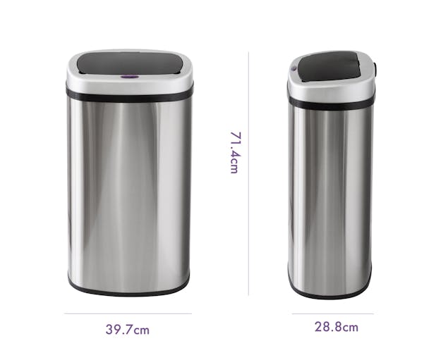 60L Stainless Steel Motion Sensor Rubbish Bin