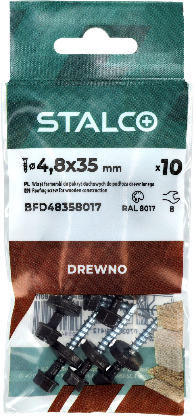 Wkręt farmerski STALCO BFD (1 opak - 10szt.) Ø4,8 x 20 mm; OCYNK STALCO BFD48020OC