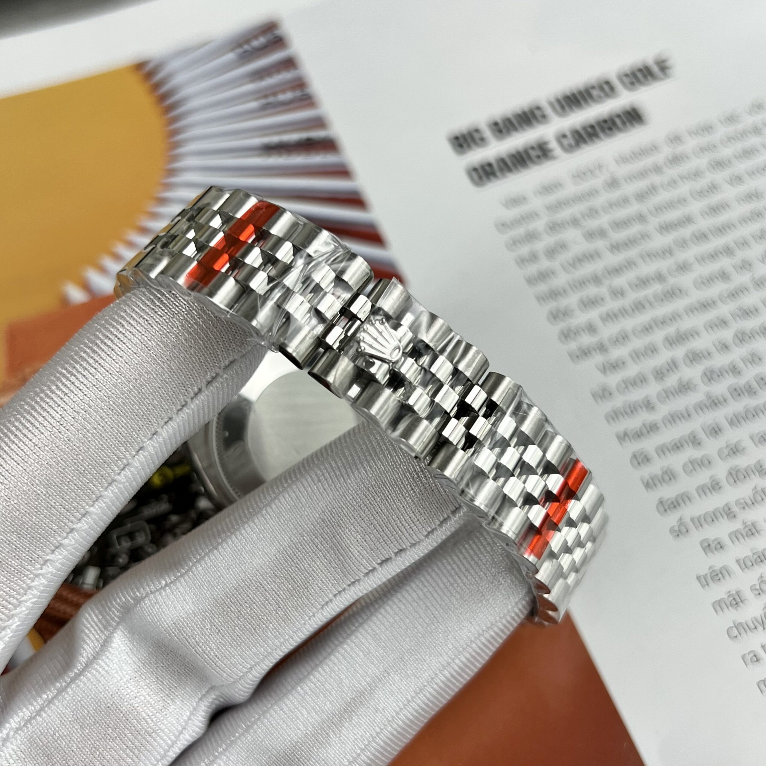 Rolex Datejust 316L Steel White Motif Dial CZ Diamonds 31mm Jub EWF Replica