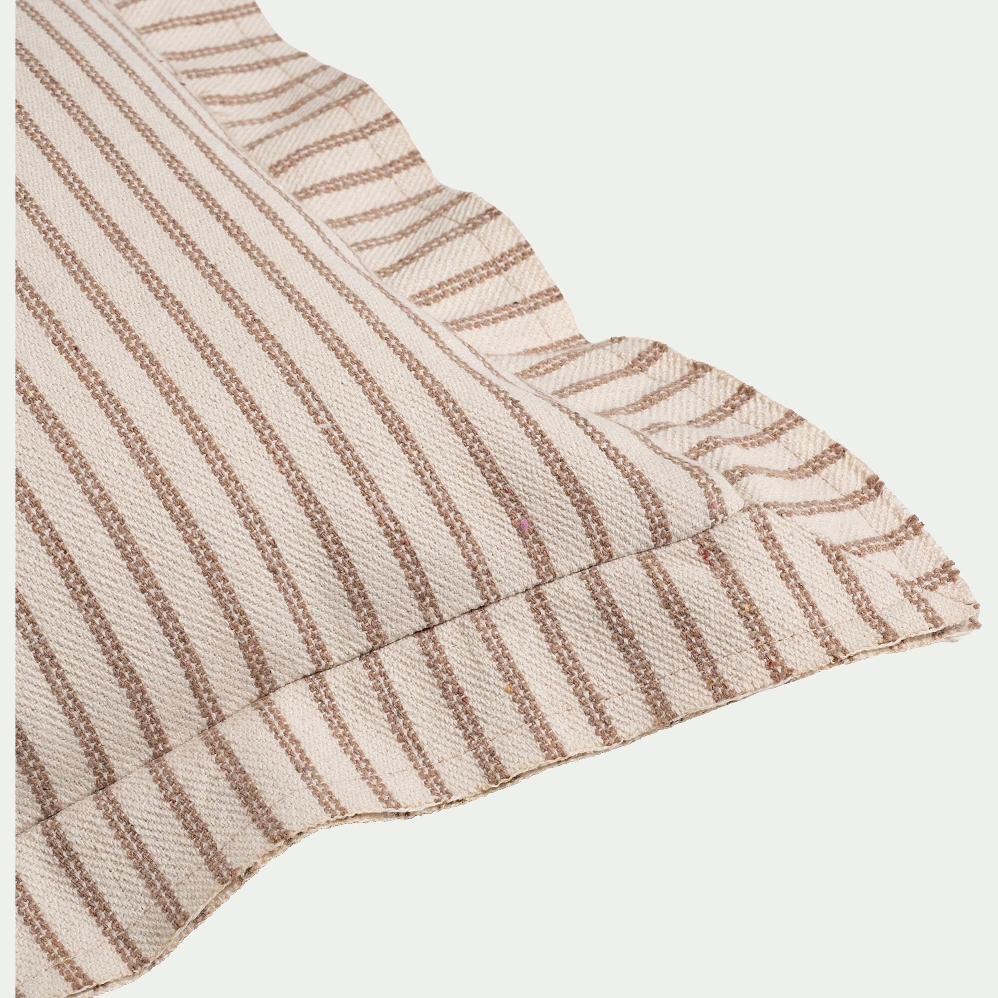 ESTIN - Housse de coussin en coton finition volant 45x45cm - beige