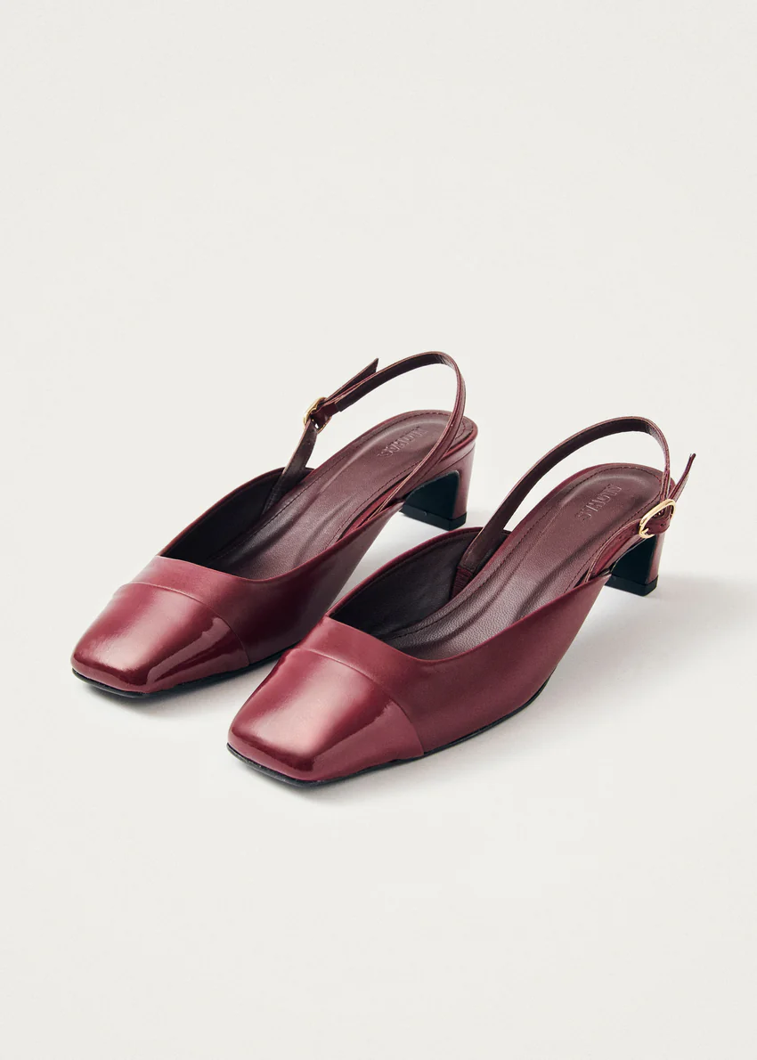 Lindy Bliss Burgundy Leather Pumps