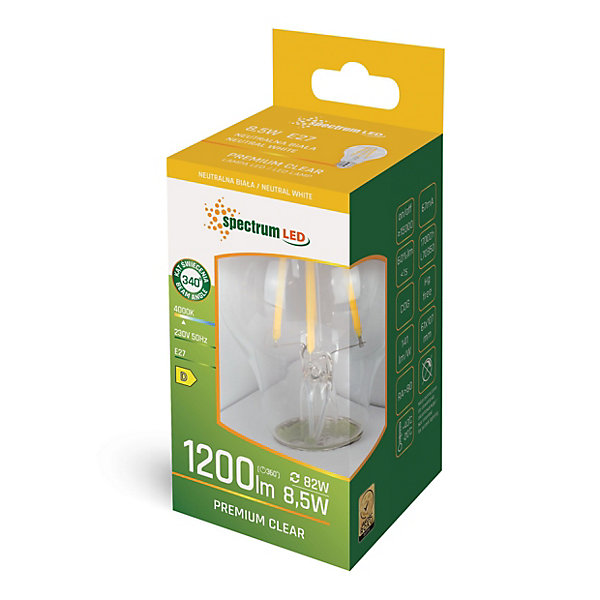 AMPOULE LED 8,5W NEUTRAL E27 230V WOJ 14596