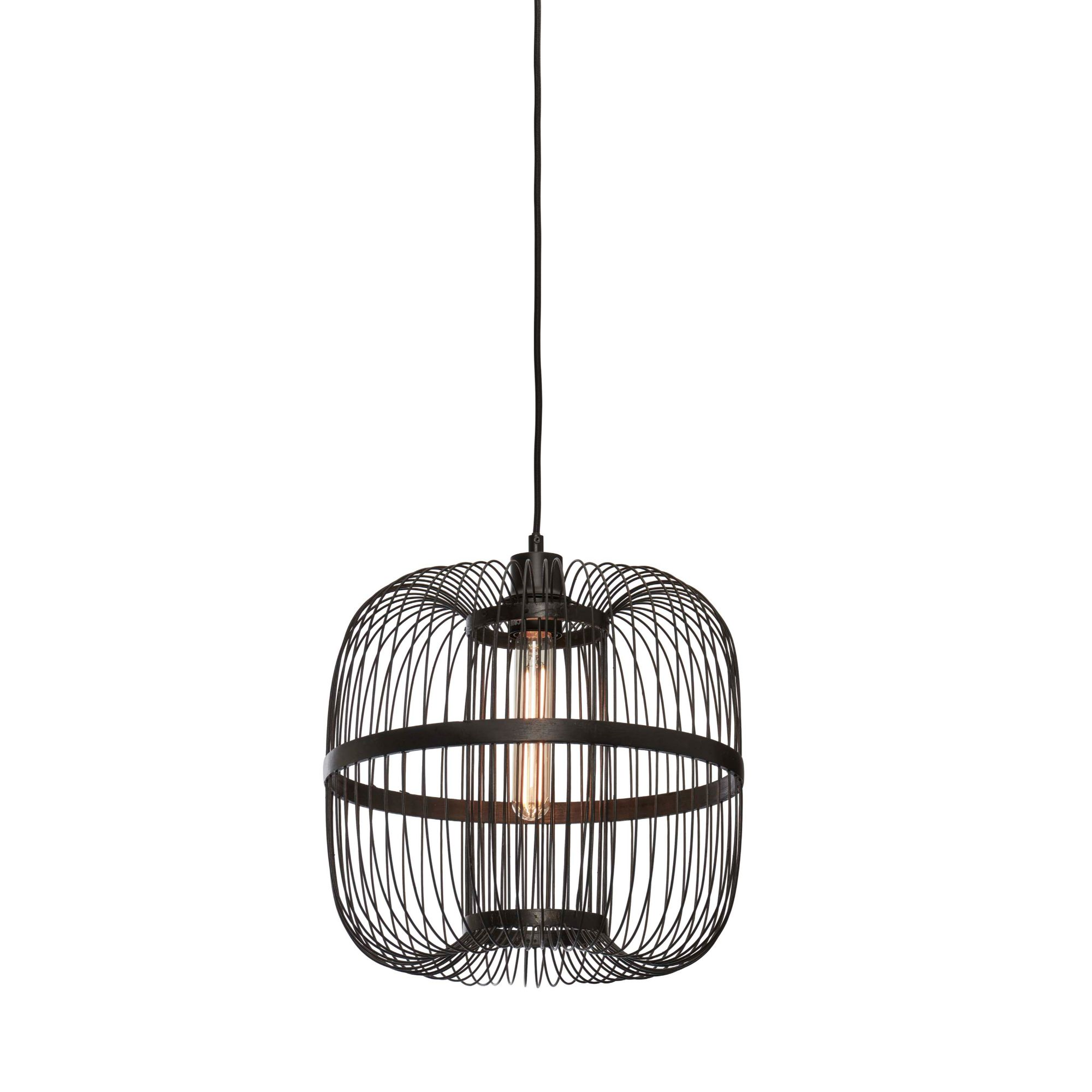 GOOD&MOJO hanglamp Hokkaido - zwart - Ø25cm