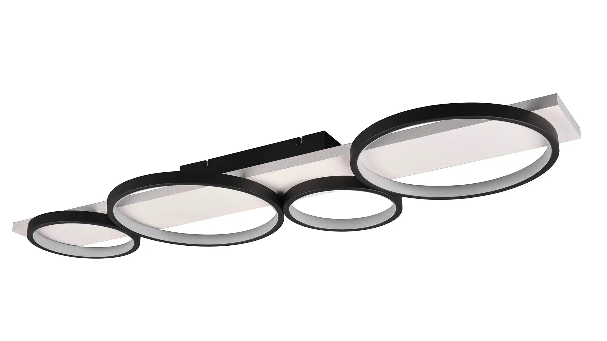 Trio Leuchten plafondlamp Medera - 4 lichts - 100 x 8  cm - zwart wit