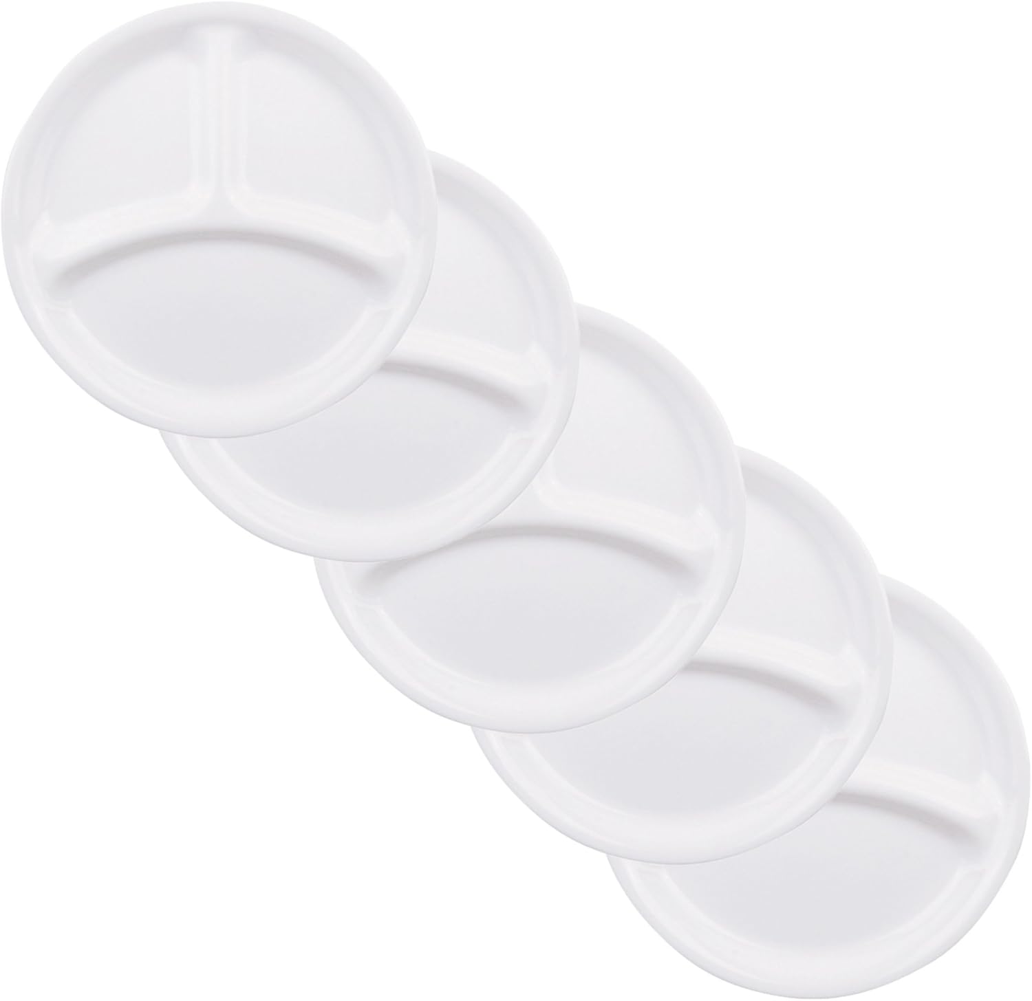 CORELLE J385-N CP-9632 Plate, Outer Diameter 8.5 inches (21.5 cm), Unbreakable, Lightweight, Winter Frost White, Lunch Plate, Set of 5