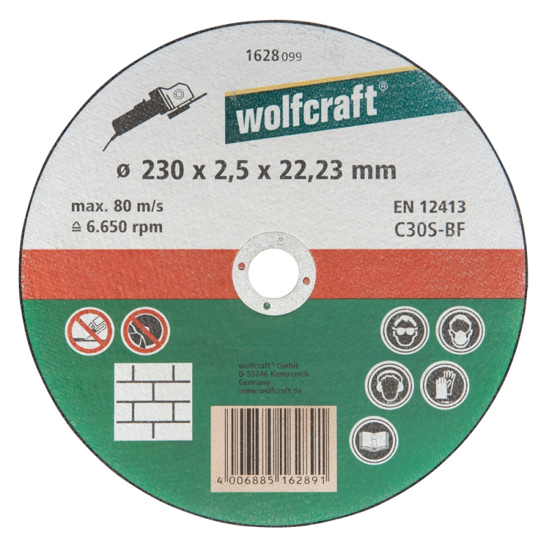 Disque à tronçonner la pierre Ø 230 x 2,5 mm WOLFCRAFT