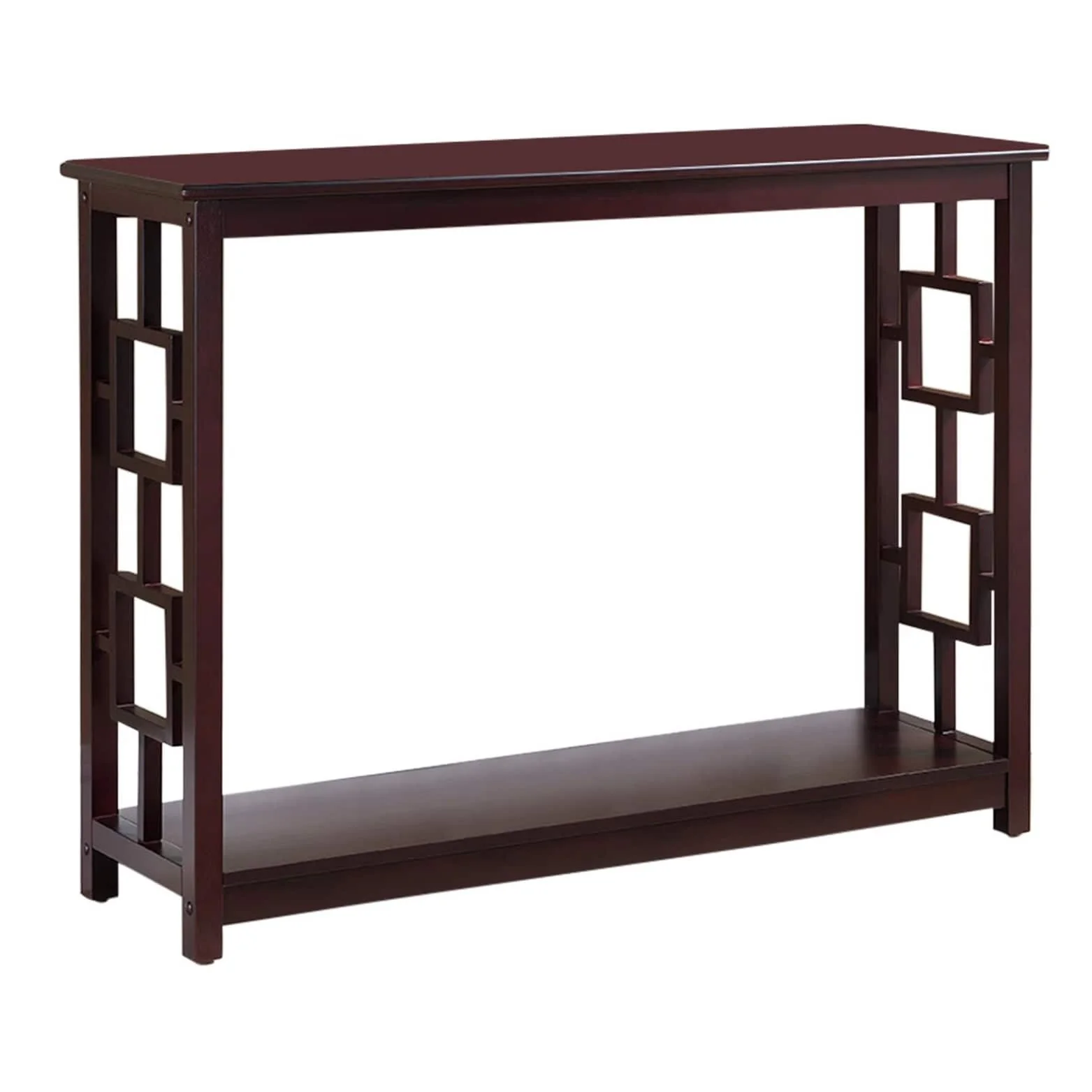 Dark Cherry Wood Console Table