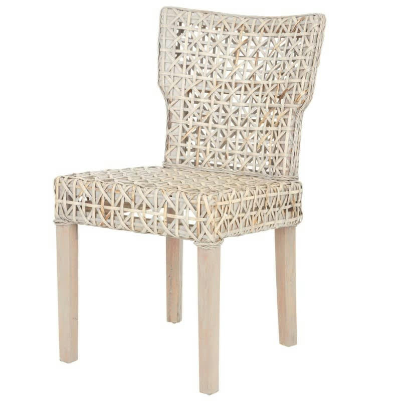 GAEL - Chaise en rotin tressé gris