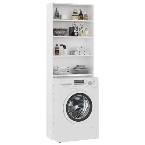 NNEVL Washing Machine Cabinet White 64x24x190 cm