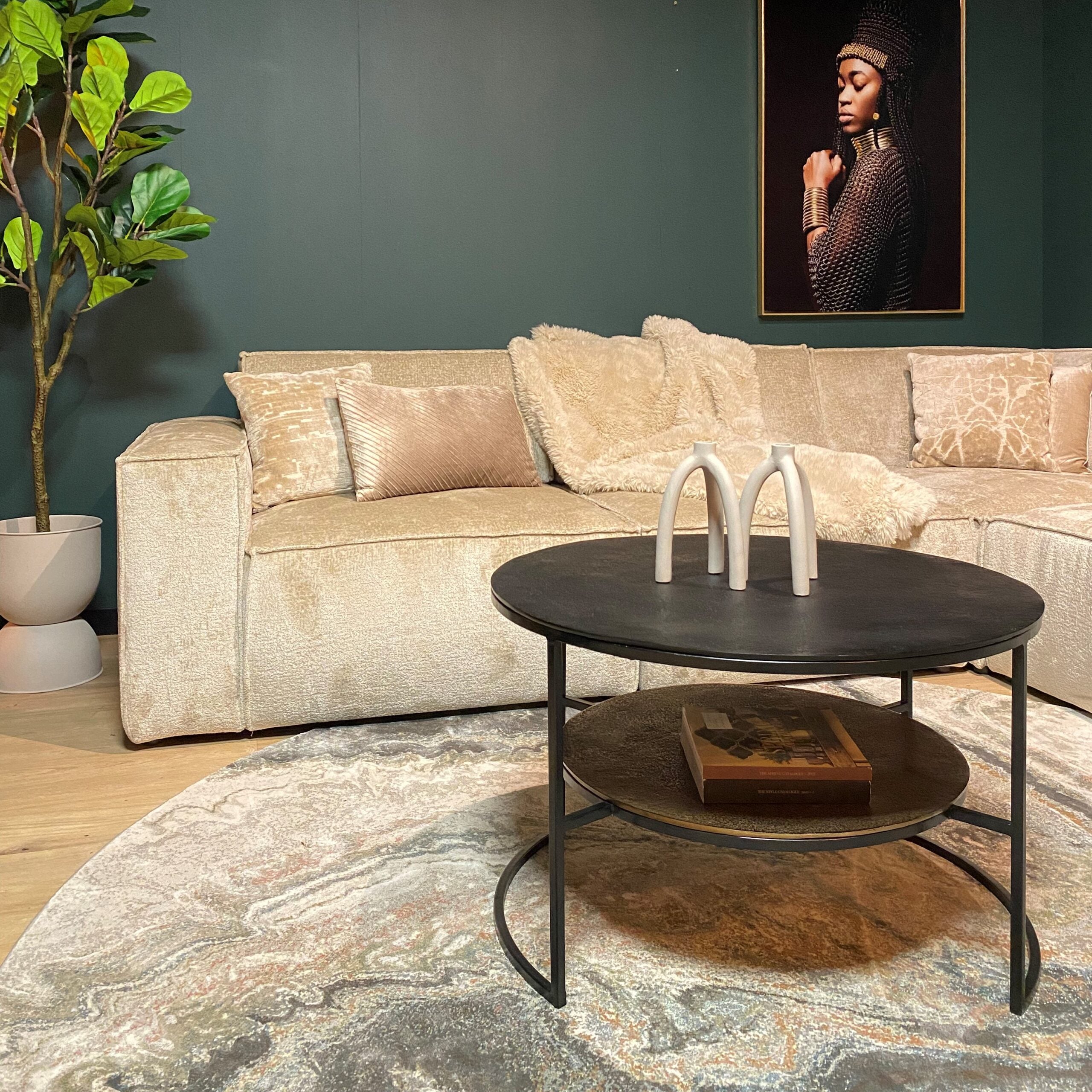 Starfurn salontafel Lecia - brons - 80x80x50cm