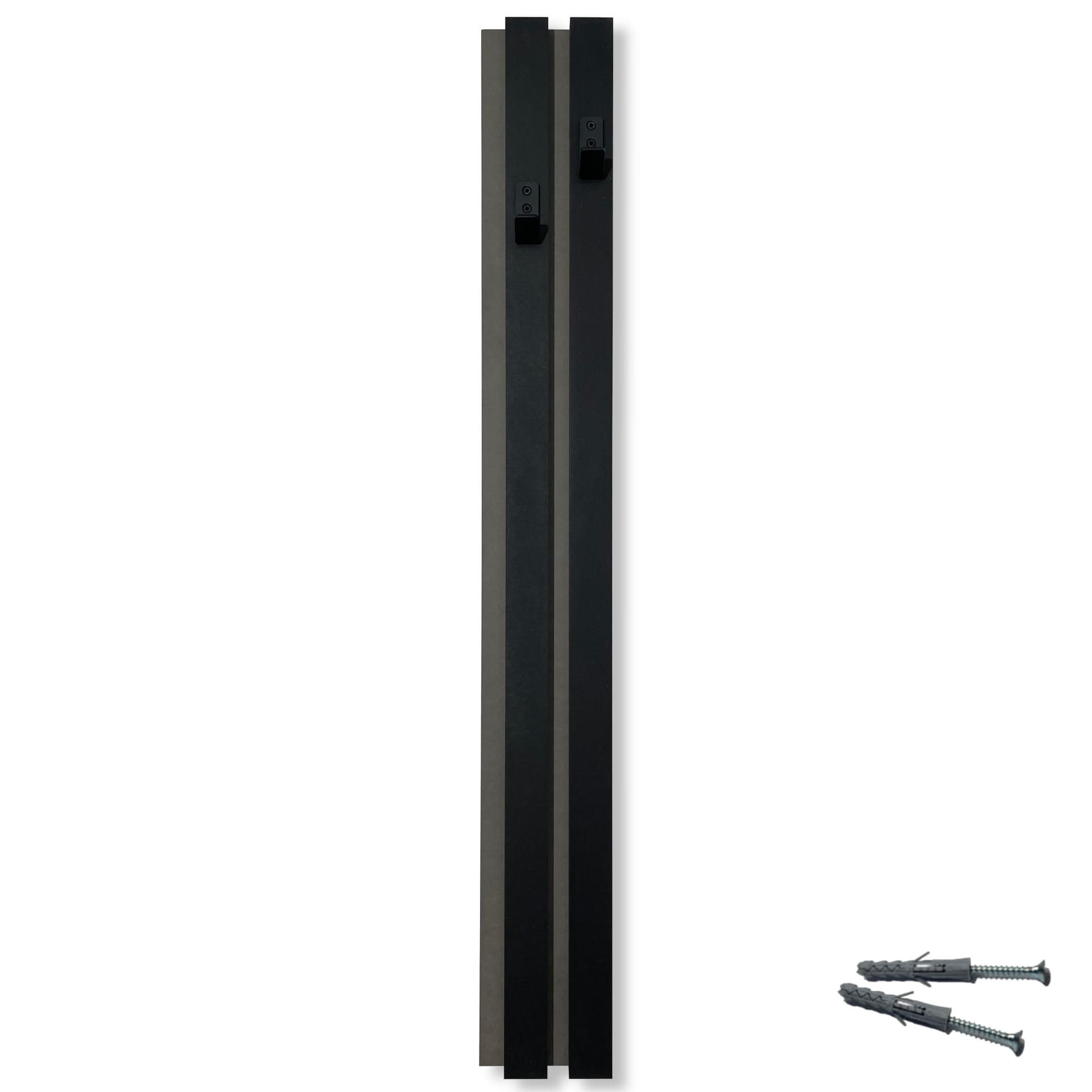 Drewniany wieszak na ubrania Lamele 98cm moduł 12cm czarny
