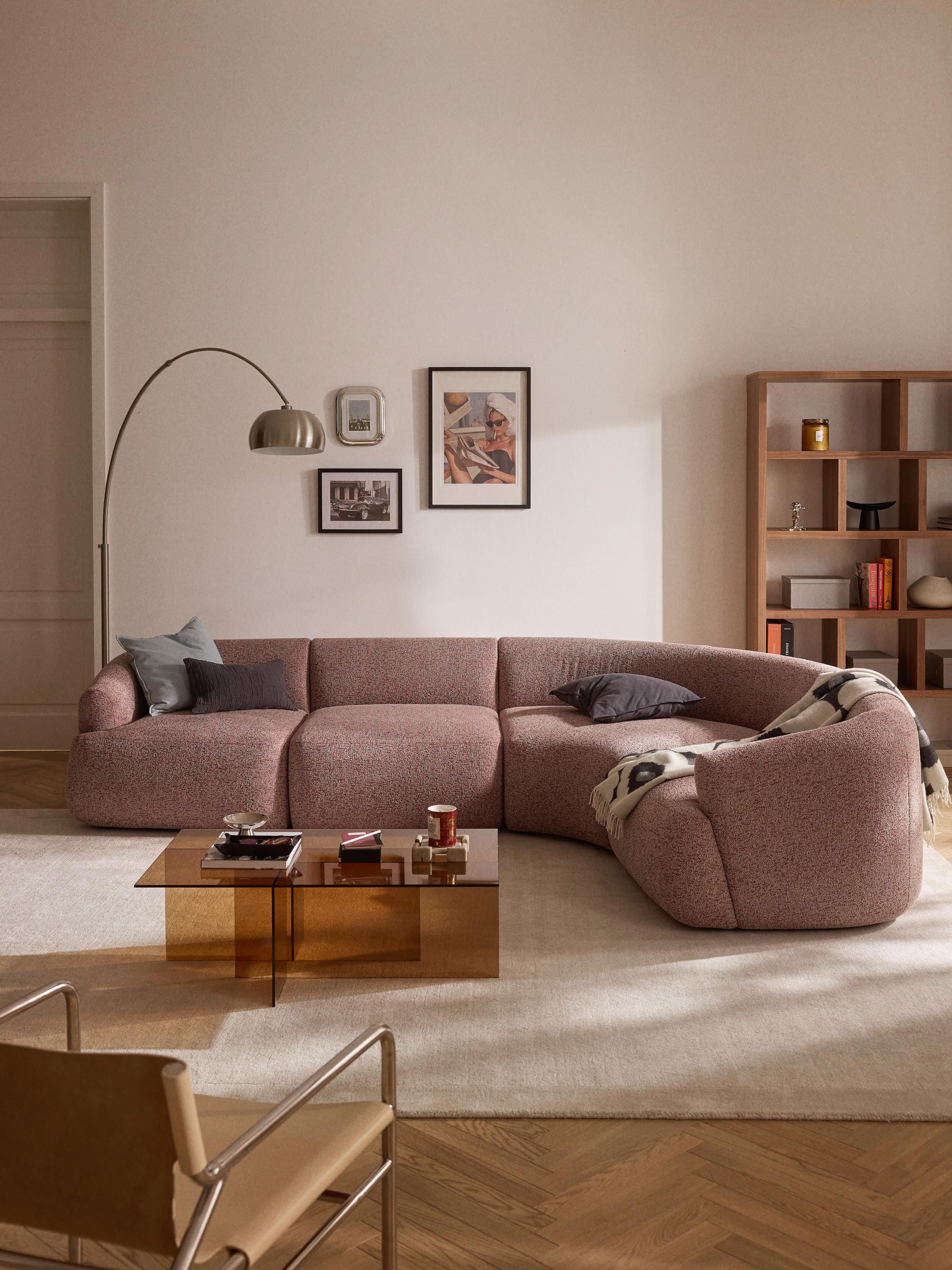 Modulares Bouclé-Ecksofa Sofia (4-Sitzer)
