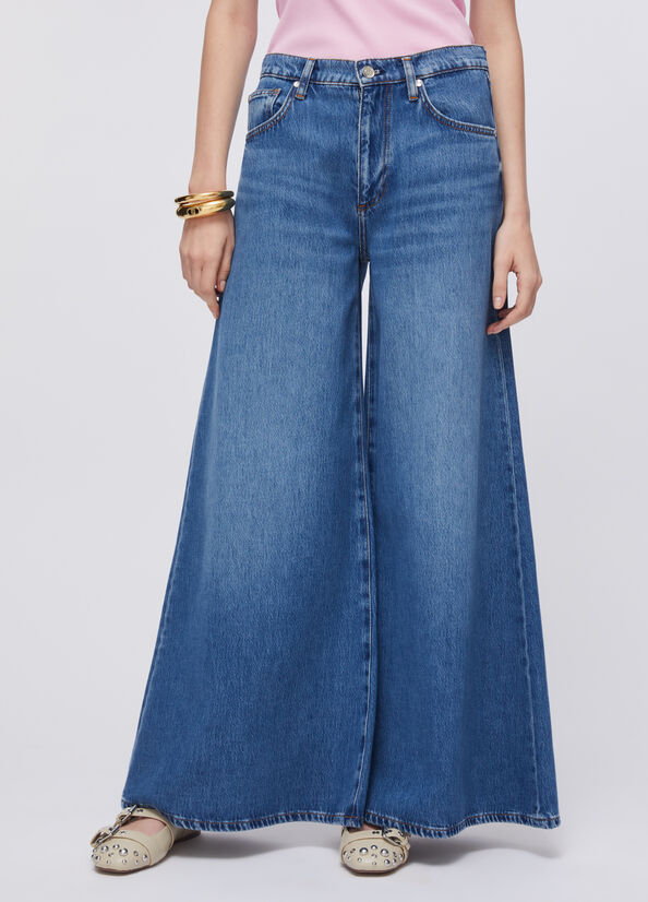 Jeans super flare a vita alta