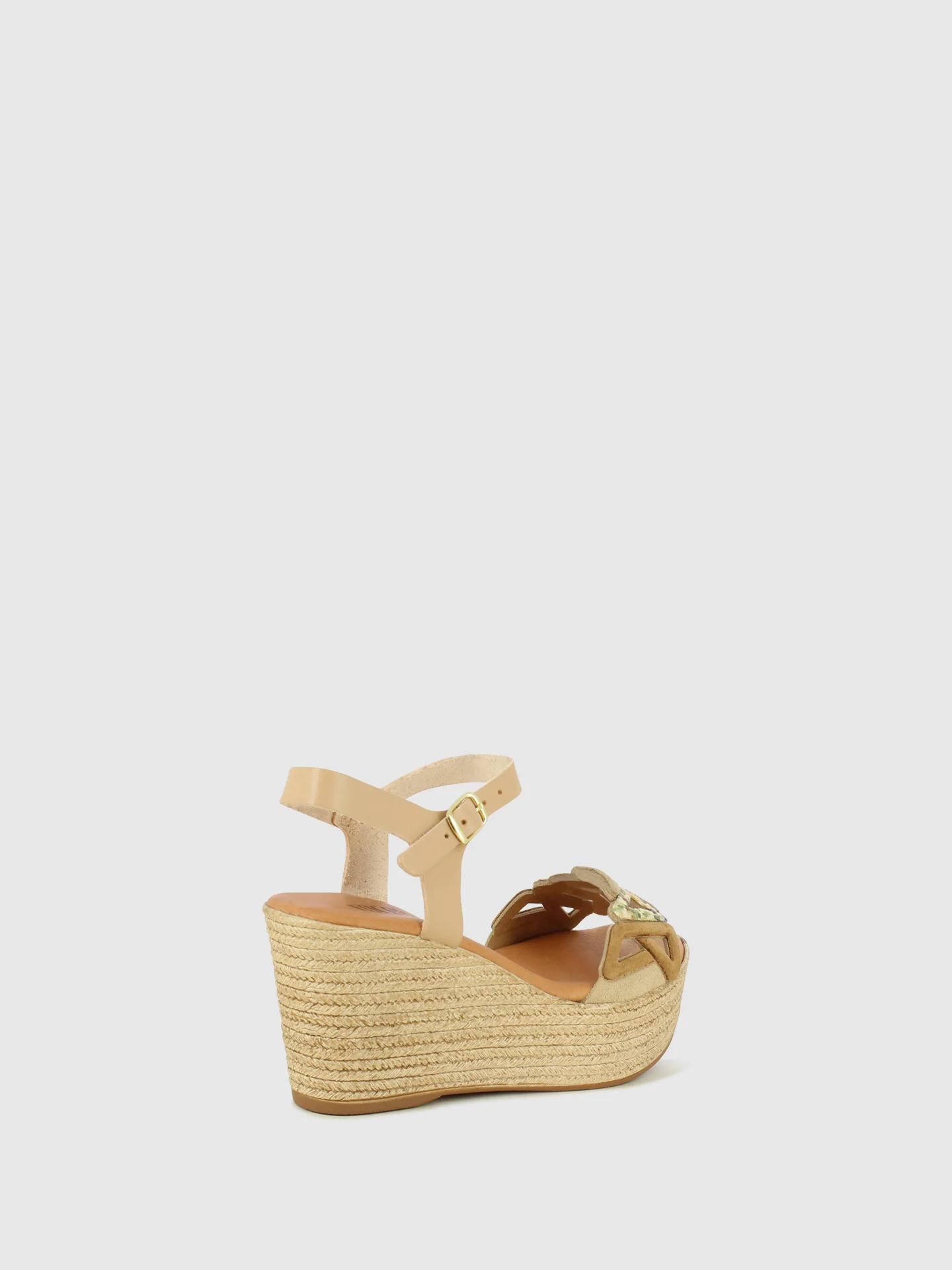 Sandálias de Cunha em Taupe