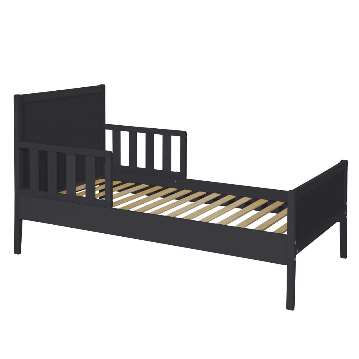 TINA - Lit enfant 70x140 cm bois massif gris