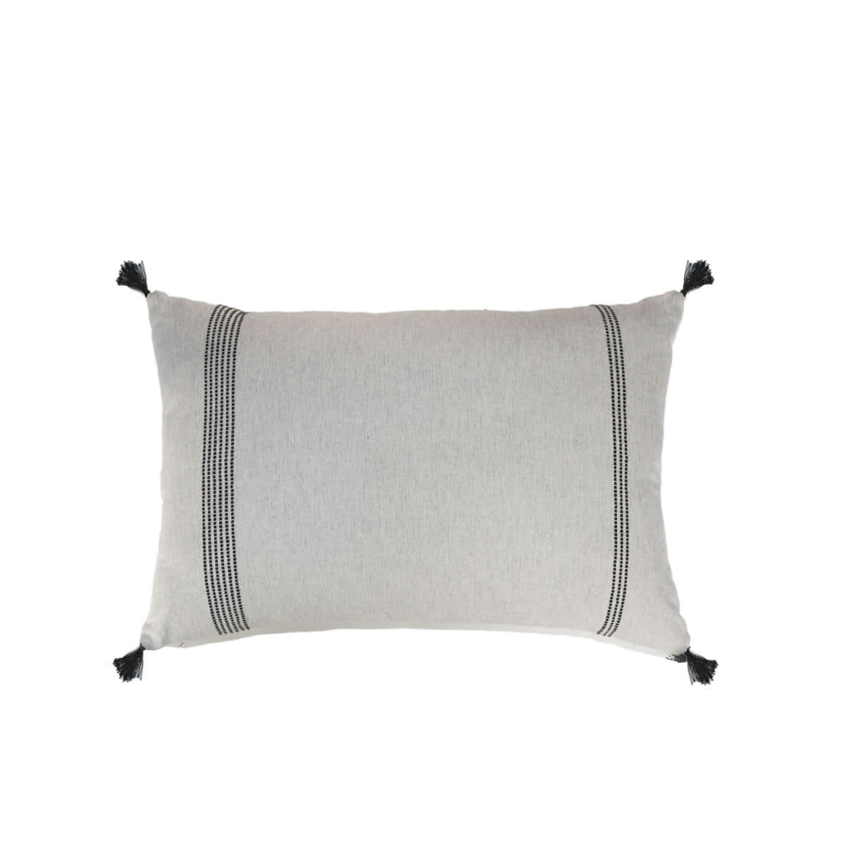 HANA - Housse de coussin coton  60x40 gris clair