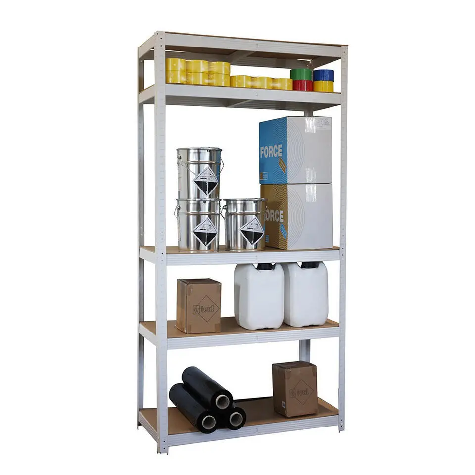 Stellingkast / Magazijnstelling - Wit - 5 planken