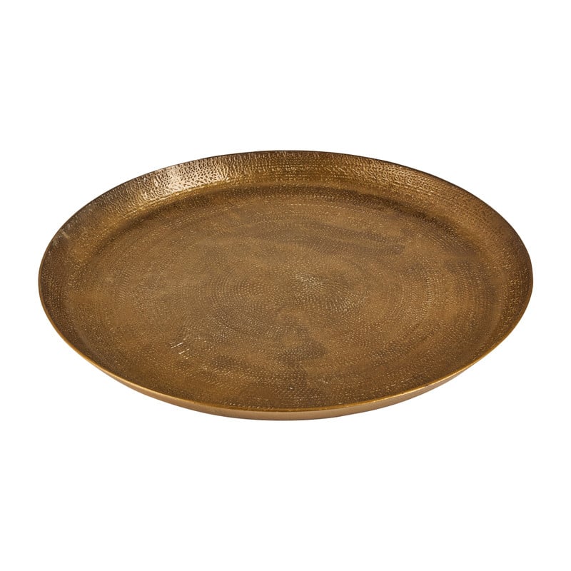 Decoratieplateau reli?f - antiek goud - &Oslash;29 cm