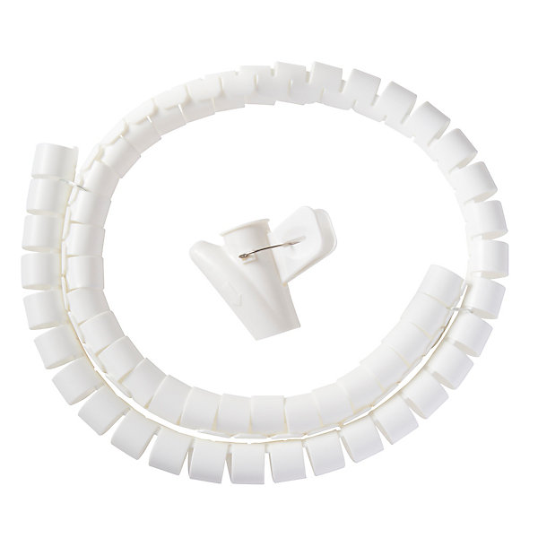Gaine range-câbles en spirale Diall blanc ø25 mm x 1,1m