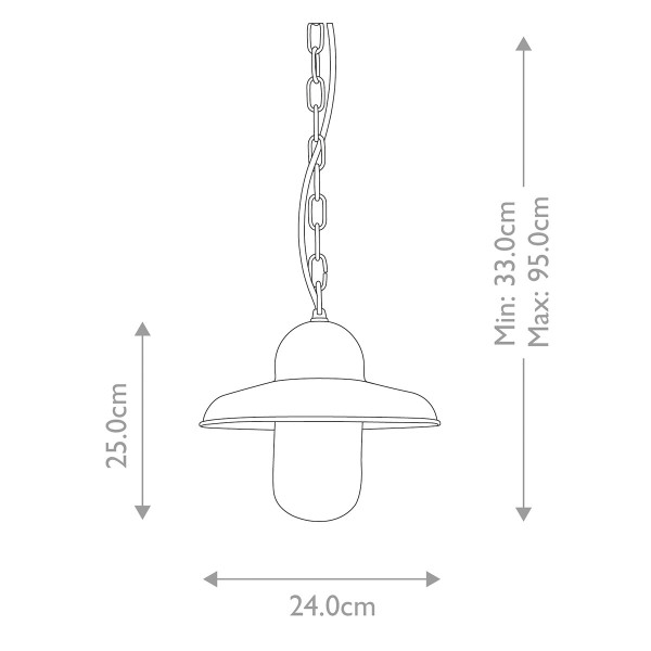 Lampa sufitowa zewnętrzna Somerton grynszpan 1 x E27 x 100W IP44 Elstead