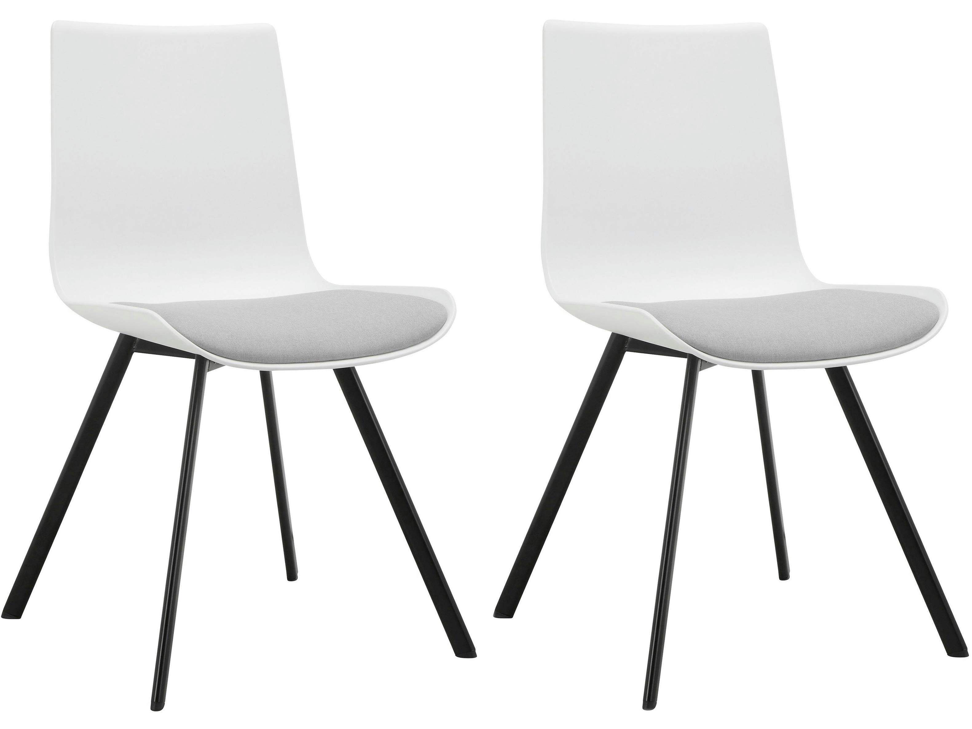 LUCKY - Chaises longues Lot de 2 en plastique blanc
