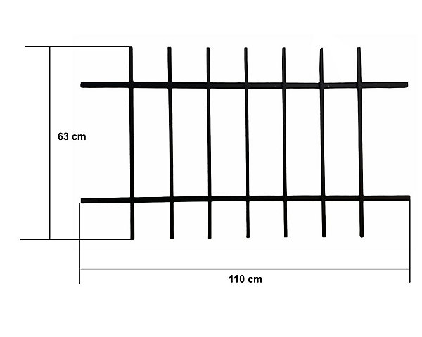 Grille de Defense DISTRI pour Fenetre H 75 cm x L 100 cm (côte tableau)