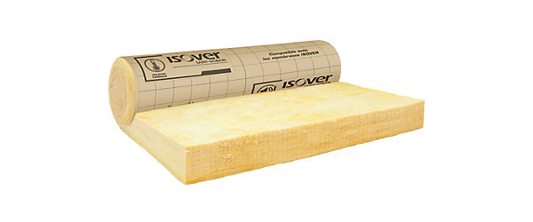 Laine de verre Murs ISOVER ép.100 mm - Rouleau kraft 2,7 x 1,2 m R. 3,15 m².K/W