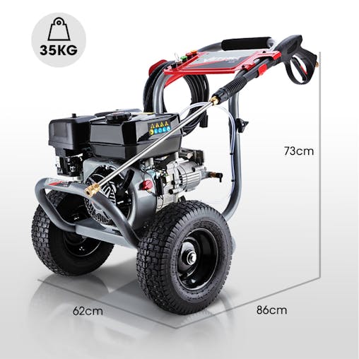 NNEMB 4800PSI Petrol High Pressure Cleaner Washer w/ 30m Hose Reach and Drain Cleaner-TX770