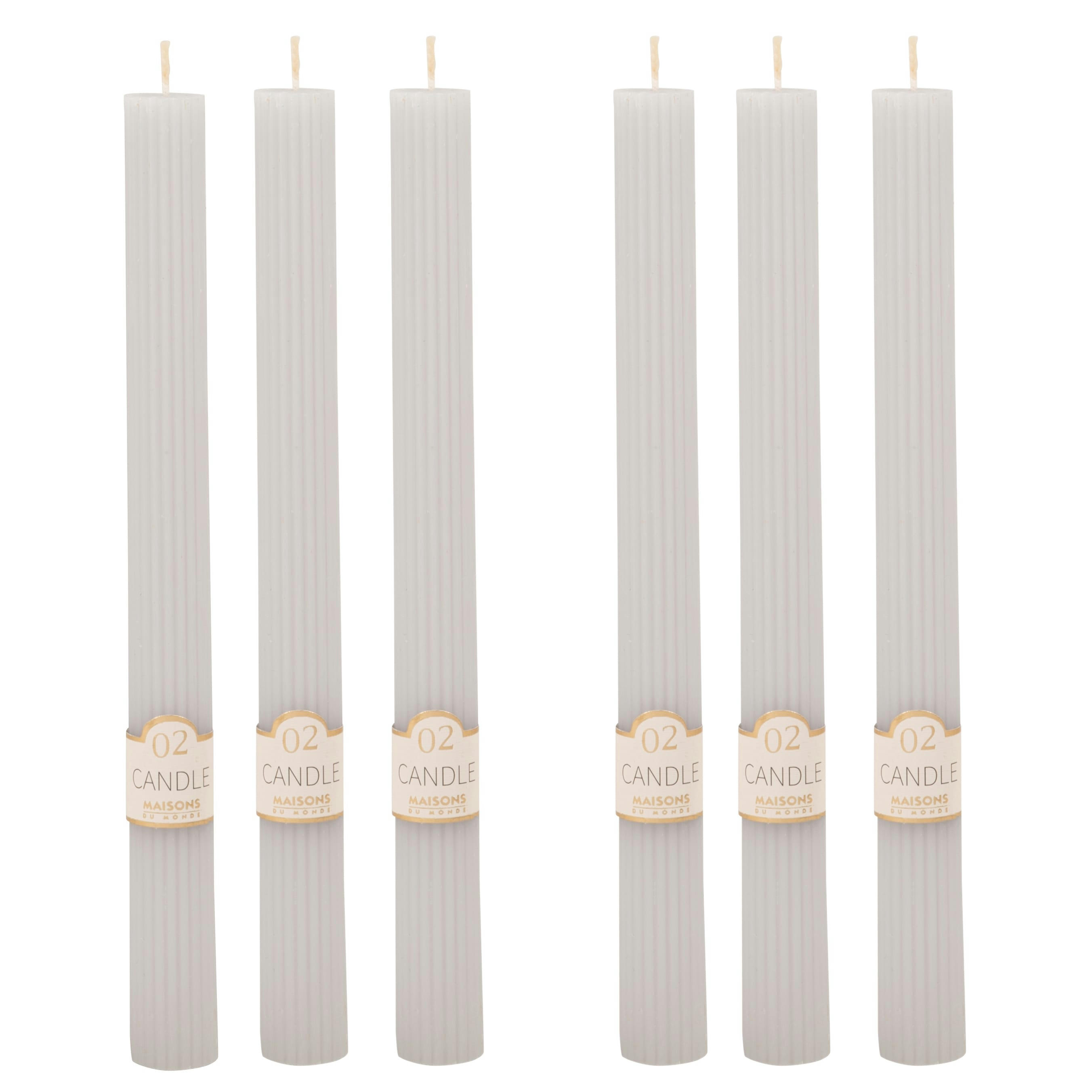 COLORAMA - Bougie longue grise H24