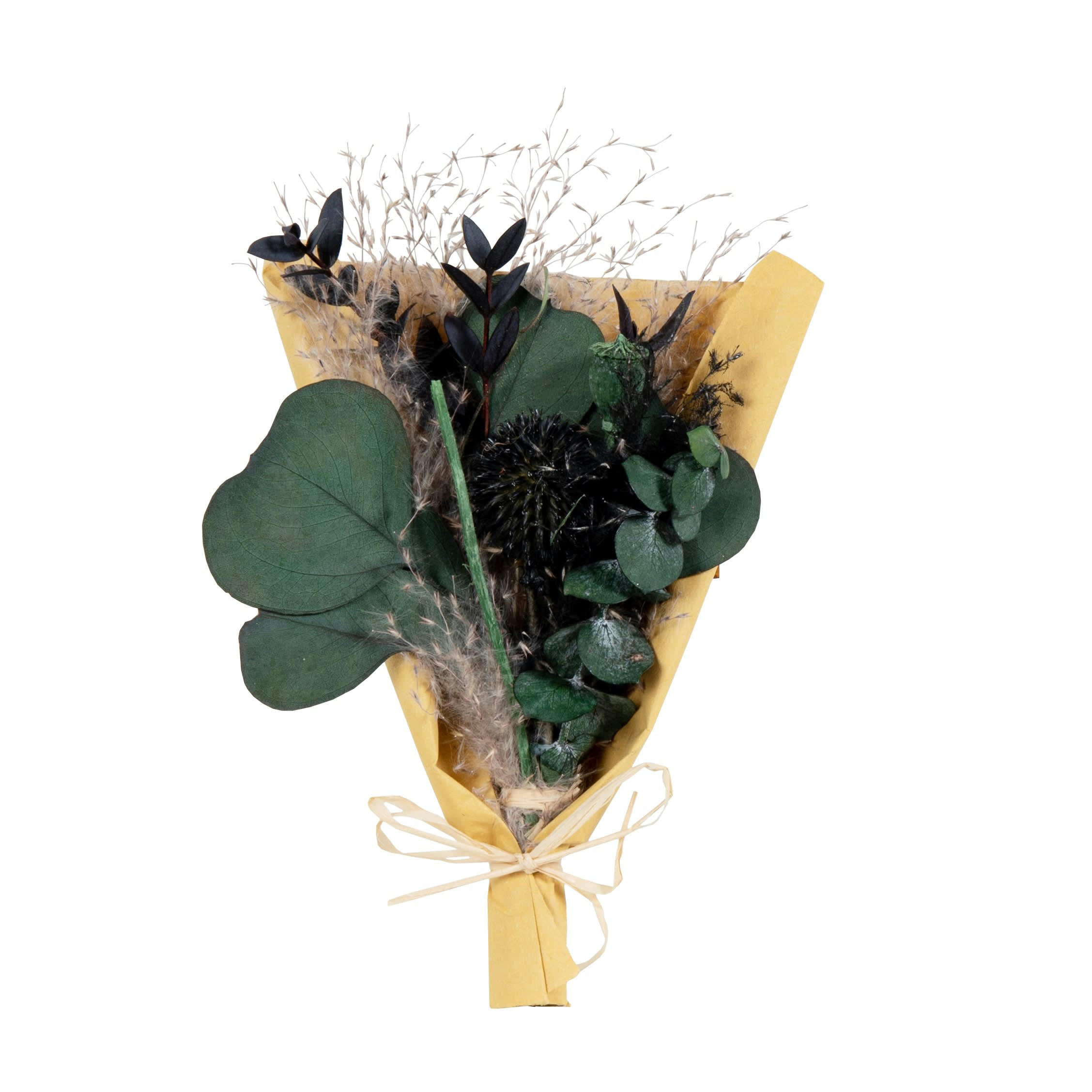 MARION - Bouquet de fleurs séchées bleu canard