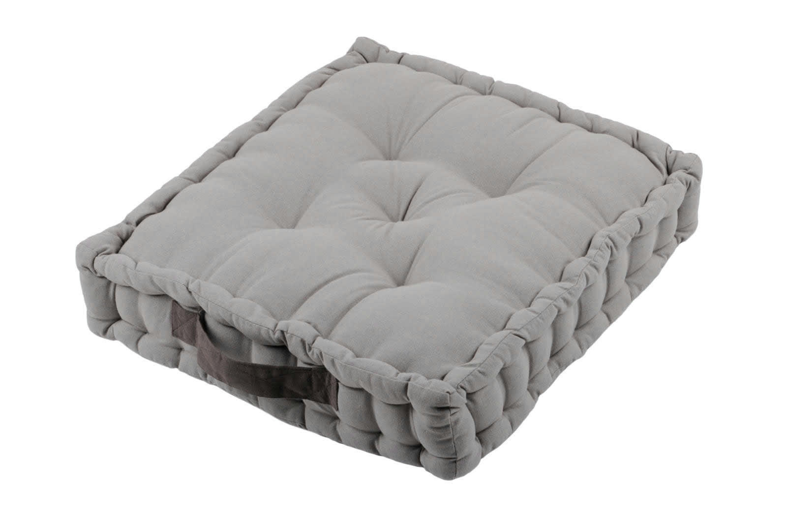 - Coussin de sol bicolore coton gris souris 45x45 cm