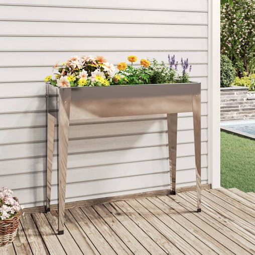 NNEVL Garden Planter 100.5x40.5x90 cm Galvanised Steel