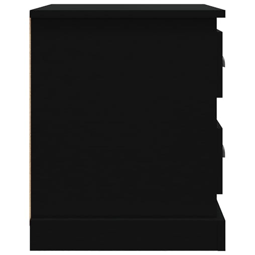 NNEVL Bedside Cabinets 2 pcs Black 39x39x47.5 cm Engineered Wood