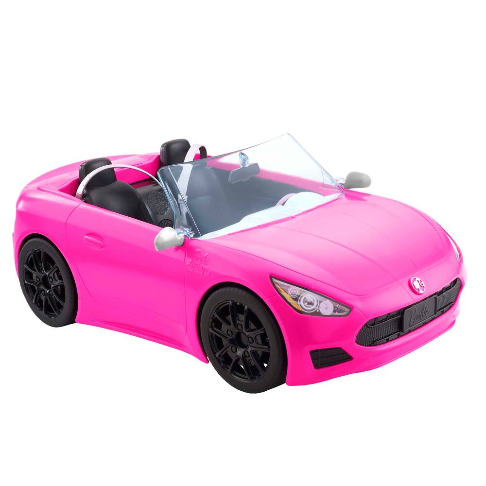 Barbie 2-Seater Pink 2021 Convertible Car, Ages 3+