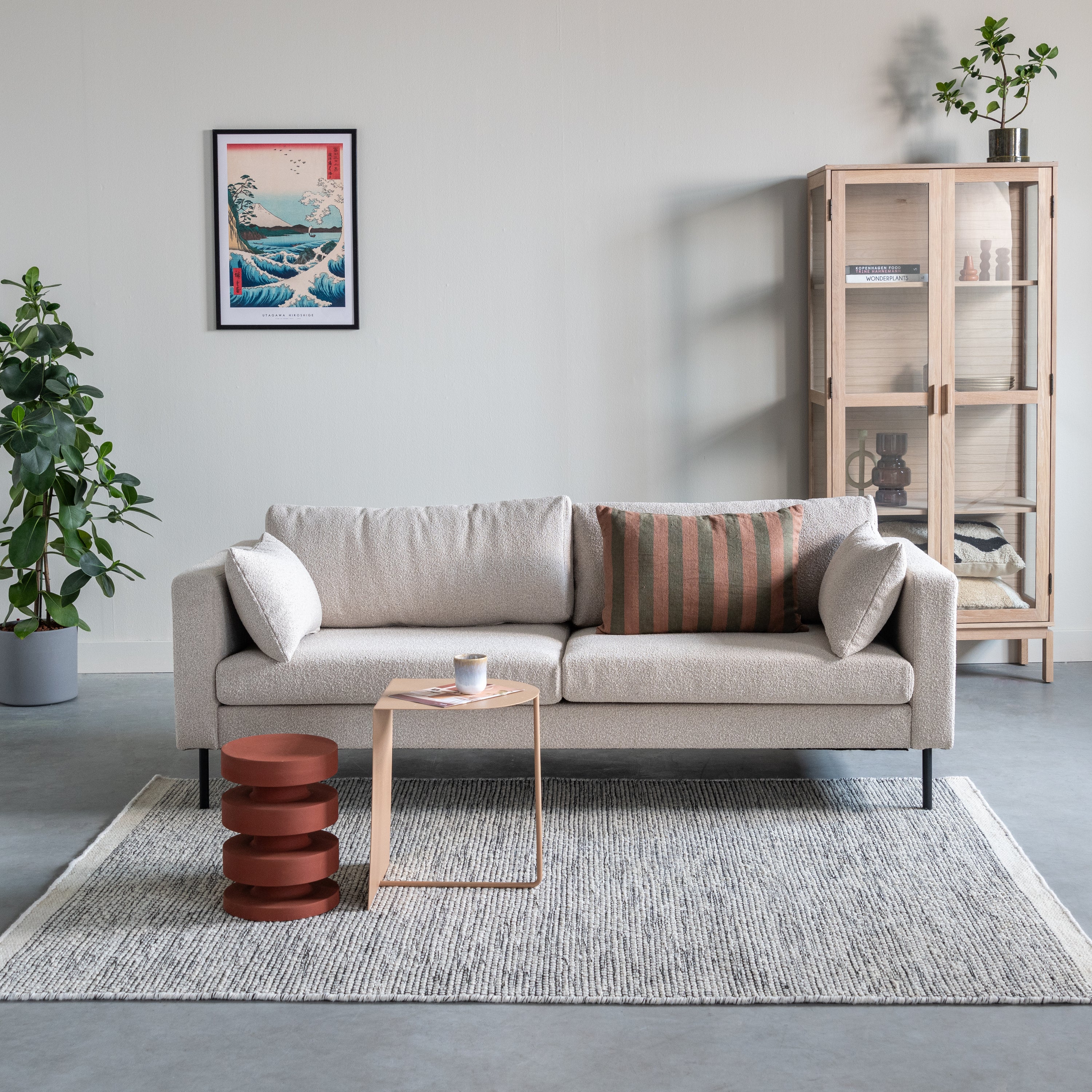 by fonQ Chess Wollen Vloerkleed 160 x 230 cm - Zwart/Wit