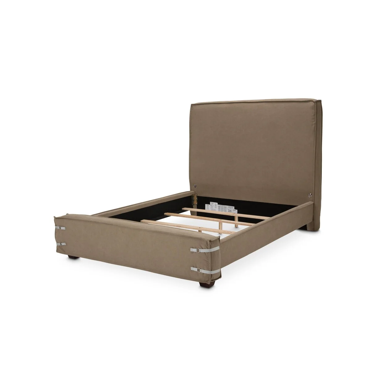 AICO Peninsula Khaki Queen Upholstered Bed