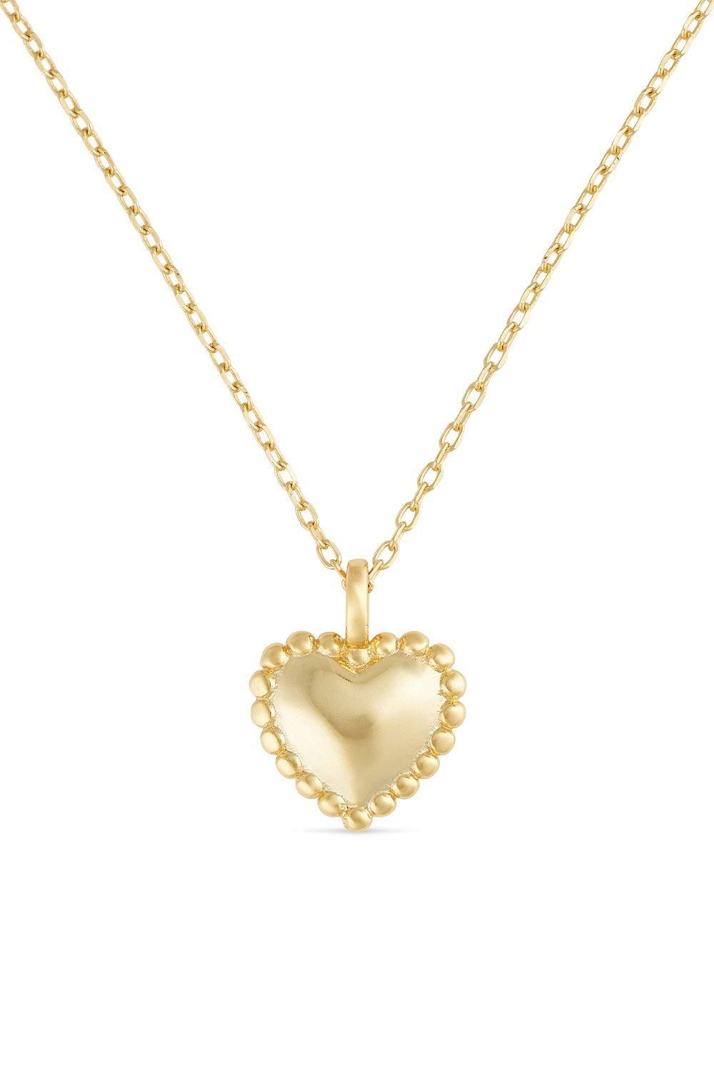 Elk & Bloom Dainty 18K Gold Heart Love Necklace
