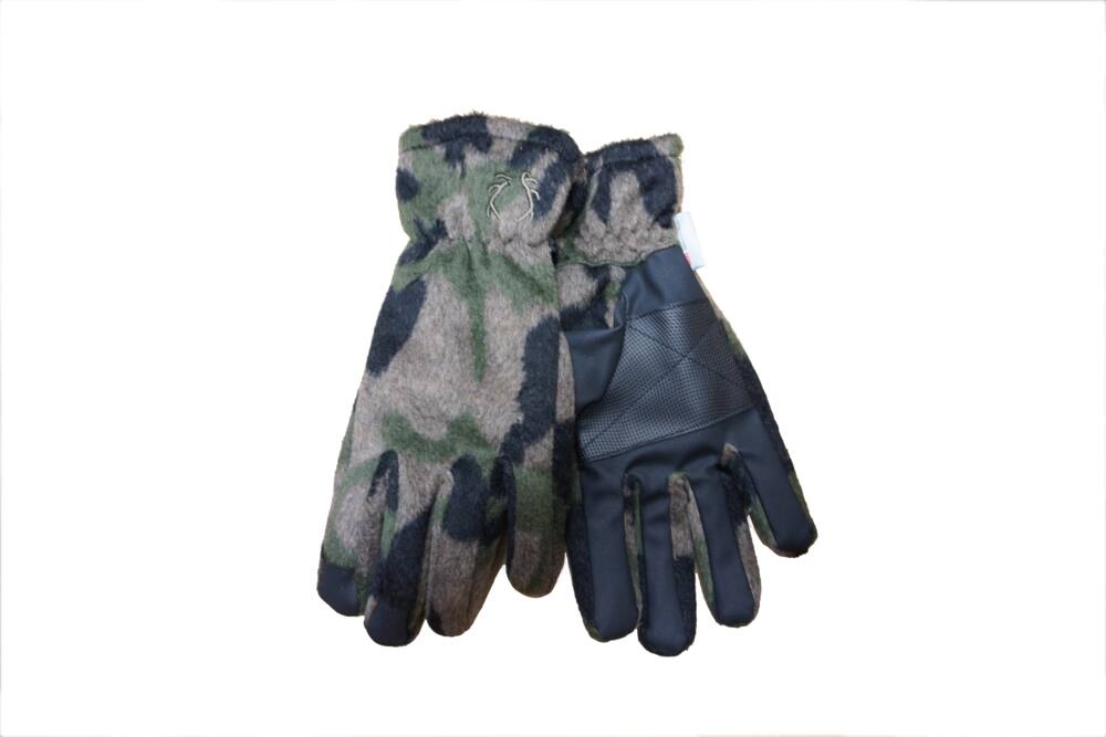 Yukon Gear Men's Wool Blend Hunting Gloves, Warm Fleece Lining, Sure GriP Palm, Camo