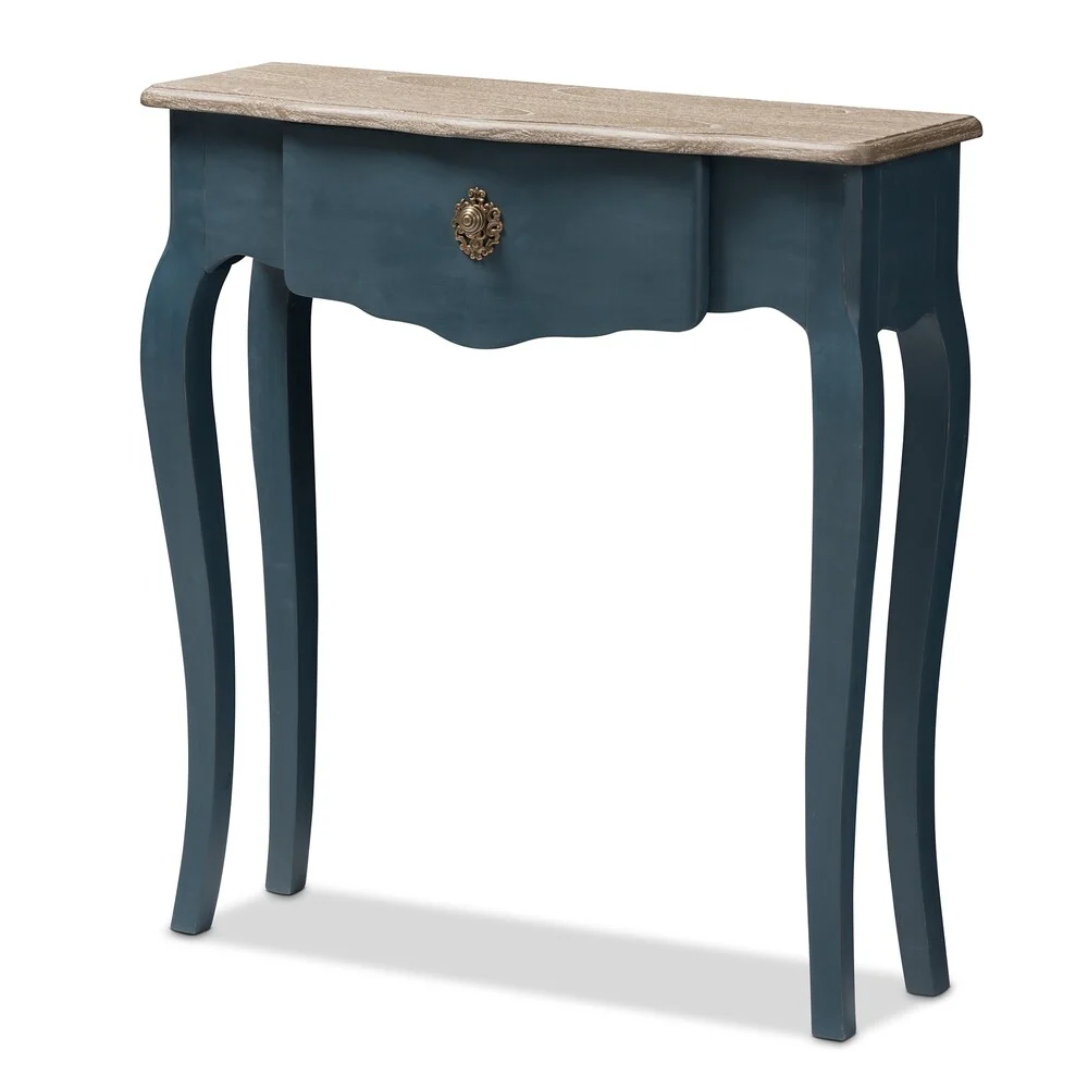 Provincial Blue Spruce Console Table by Baxton Studio