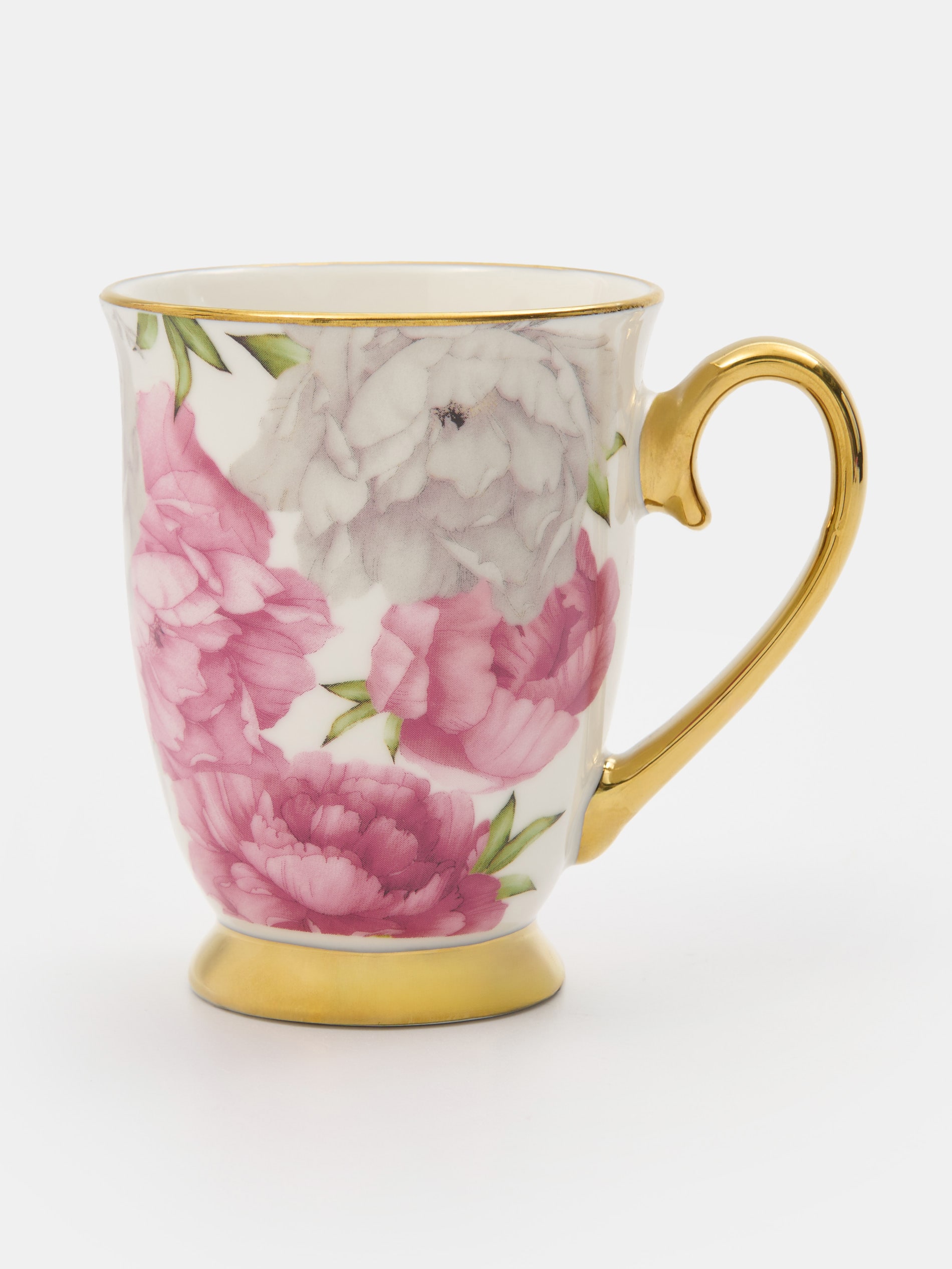 Ceramiczny kubek z motywem kwiatowym